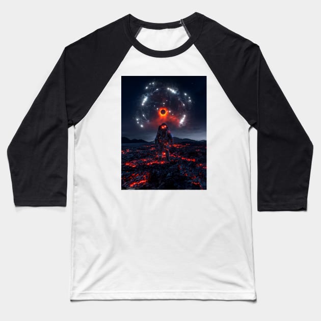 Magma Baseball T-Shirt by LumiFantasy